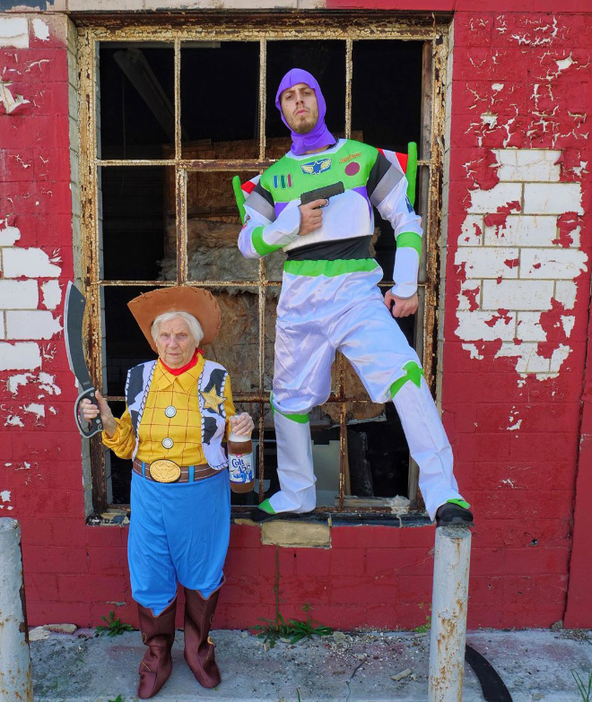 93-Year-Old Grandma & Her Grandson Dress-Up In Ridiculous Outfits, And It’s Brilliant