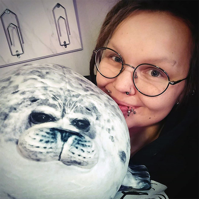 Adorable Round Seal Hugging Pillow Is Taking Over The Internet