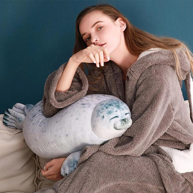 Adorable Round Seal Hugging Pillow Is Taking Over The Internet