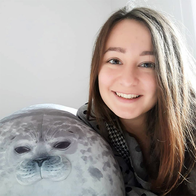 Adorable Round Seal Hugging Pillow Is Taking Over The Internet