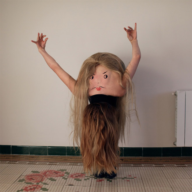 Artist Creates Creepy Creatures by Drawing Faces On People’s Backs