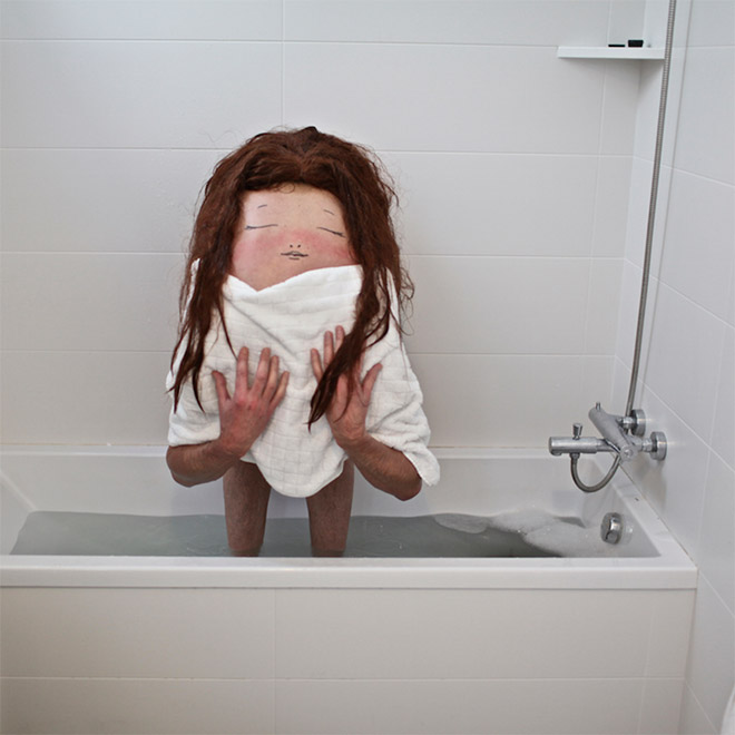 Artist Creates Creepy Creatures by Drawing Faces On People’s Backs