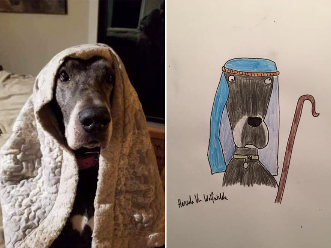 Artist Raises Thousands For Charity With His Hilariously Terrible Pet Portraits