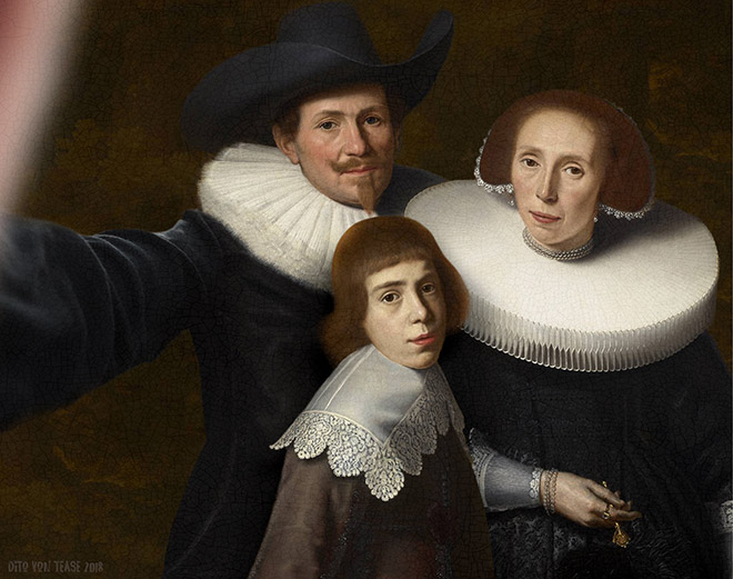 Artist Transforms Famous Paintings Into Selfies