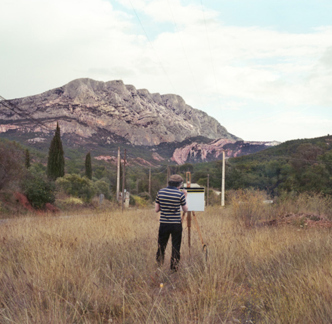 Artist Travels To Scenic Locations Only To Paint The Pattern of His Own Shirt