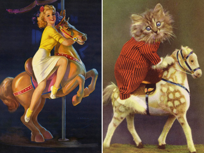 Cats Posing Like Pin-Up Girls