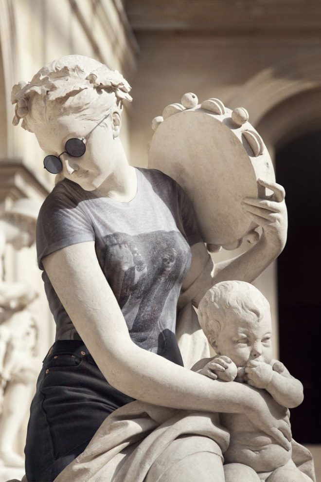 Classical Sculptures Dressed In Hipster Clothes