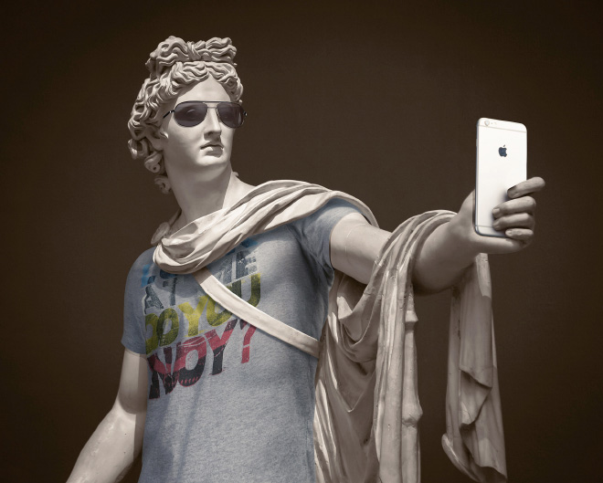 Classical Sculptures Dressed In Hipster Clothes