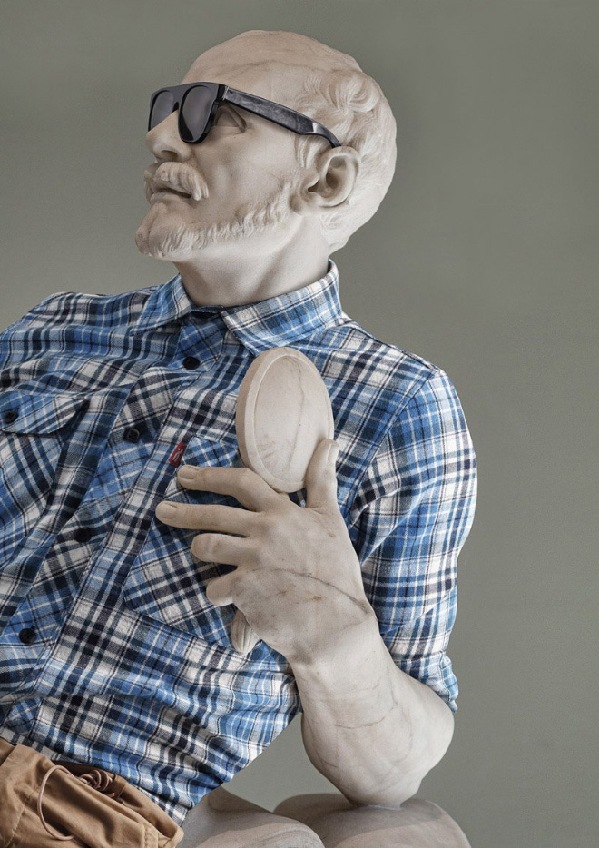 Classical Sculptures Dressed In Hipster Clothes