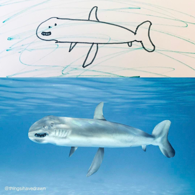 Dad Continues to Recreate Son’s Drawings Into Hilarious Real-Life Counterparts