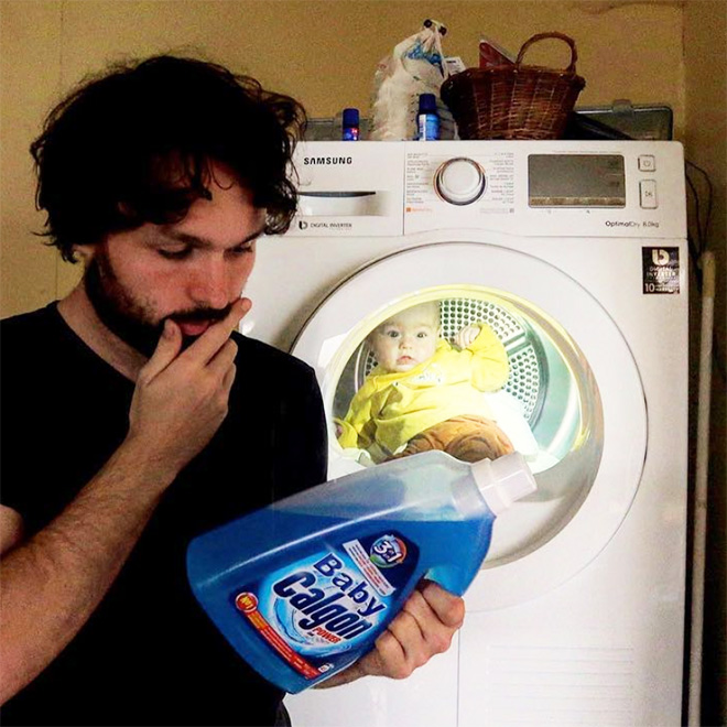 Dad Photoshops Baby Into Dangerous Situations To Freak Out Relatives