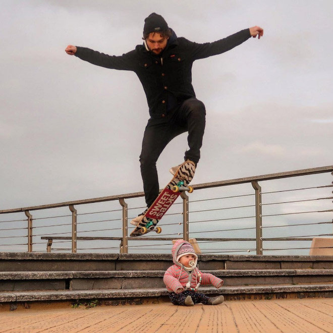 Dad Photoshops Baby Into Dangerous Situations To Freak Out Relatives