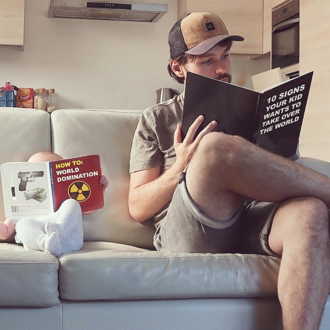Dad Photoshops Baby Into Dangerous Situations To Freak Out Relatives