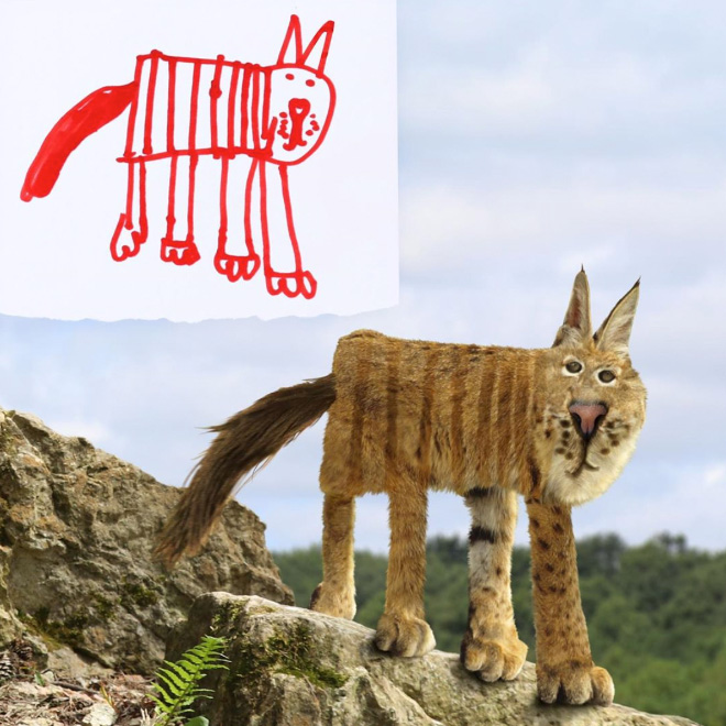 Dad Spends Quarantine Recreating Son’s Drawings Into Hilarious Real-Life Counterparts