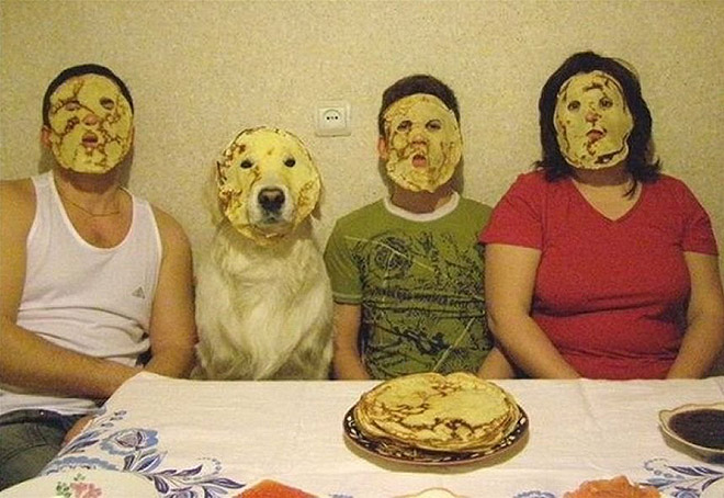 Dogs Wearing Bread Masks