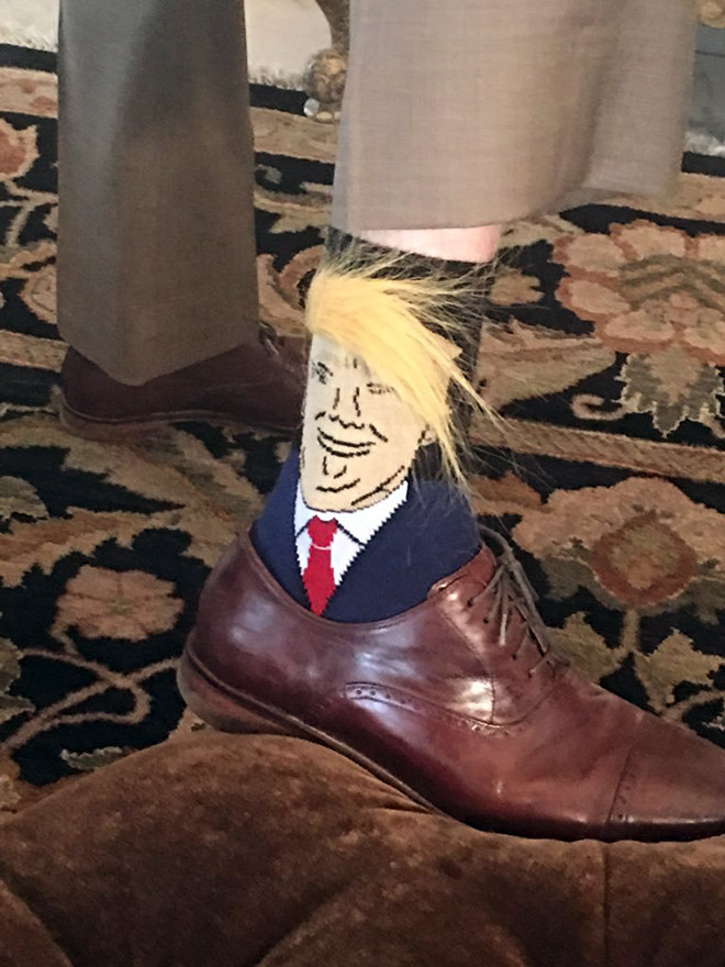 Donald Trump Socks With Realistic Hair