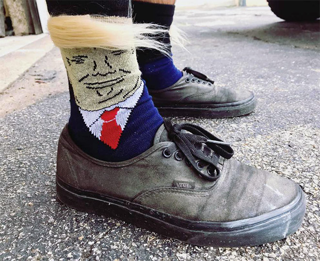 Donald Trump Socks With Realistic Hair