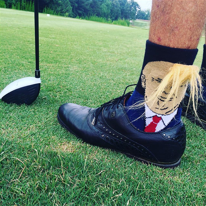 Donald Trump Socks With Realistic Hair