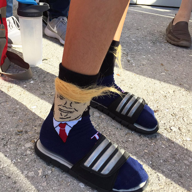 Donald Trump Socks With Realistic Hair