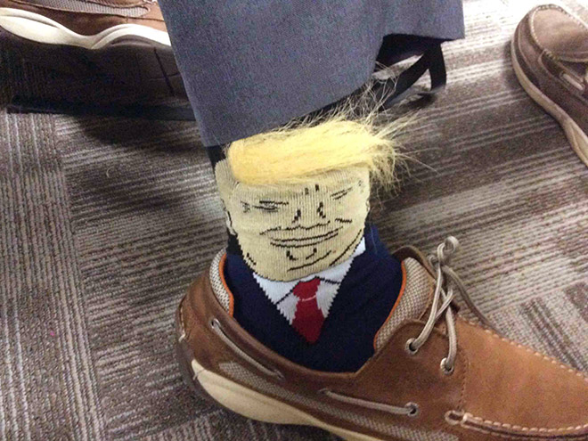 Donald Trump Socks With Realistic Hair