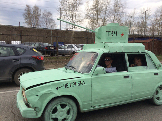 For Some Strange Reason Russians Love To Turn Their Cars Into Tanks