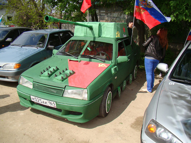 For Some Strange Reason Russians Love To Turn Their Cars Into Tanks