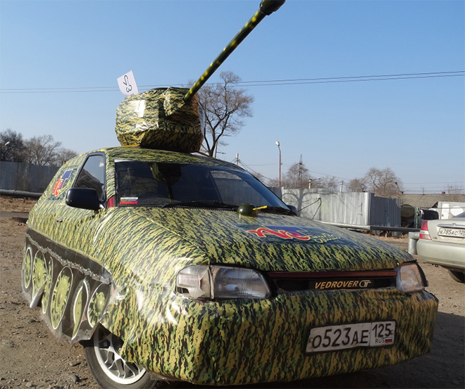 For Some Strange Reason Russians Love To Turn Their Cars Into Tanks