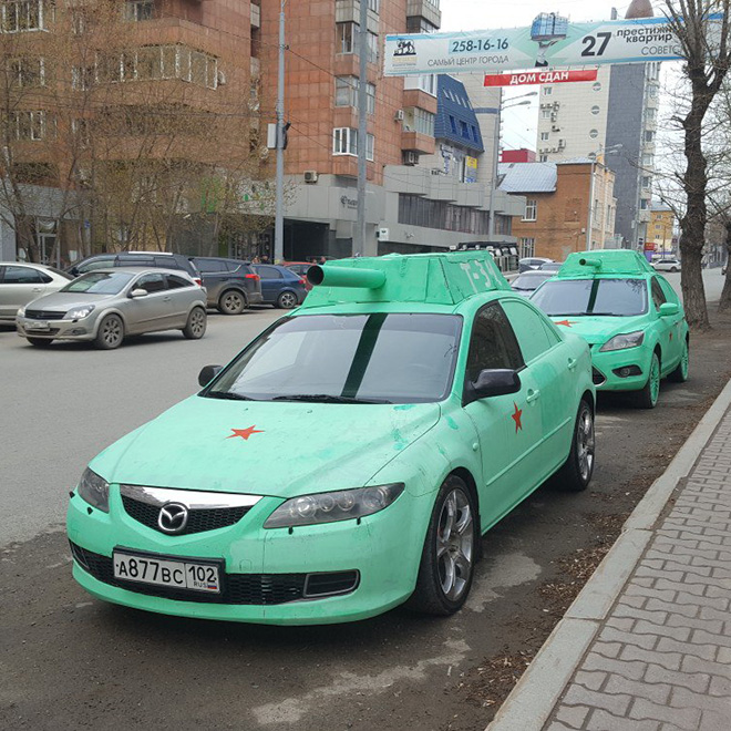 For Some Strange Reason Russians Love To Turn Their Cars Into Tanks