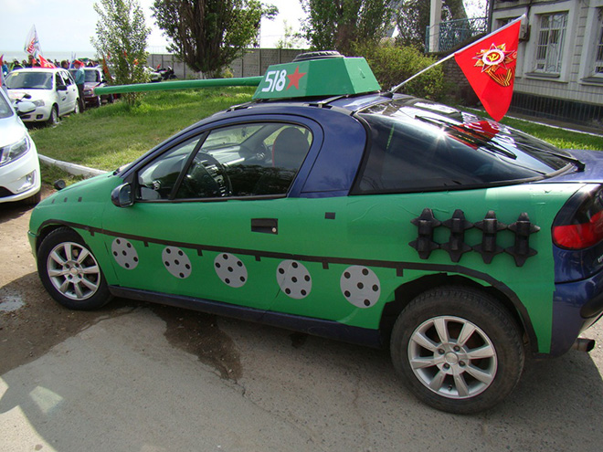 For Some Strange Reason Russians Love To Turn Their Cars Into Tanks