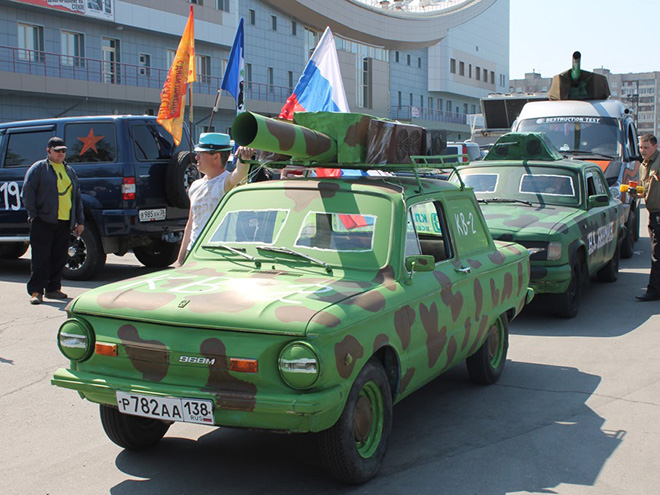 For Some Strange Reason Russians Love To Turn Their Cars Into Tanks