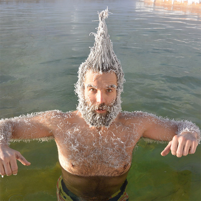 Funny Photos From The Hair Freezing Contest of Takhini Hot Springs