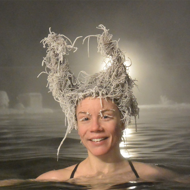 Funny Photos From The Hair Freezing Contest of Takhini Hot Springs