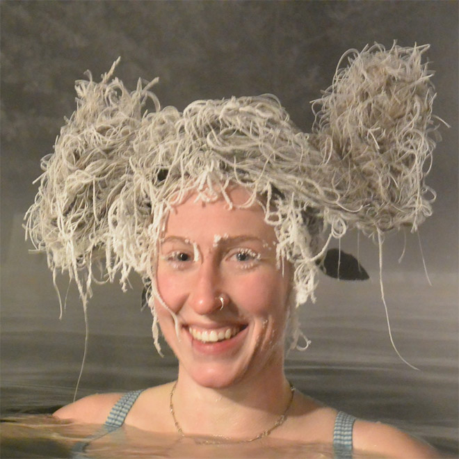 Funny Photos From The Hair Freezing Contest of Takhini Hot Springs