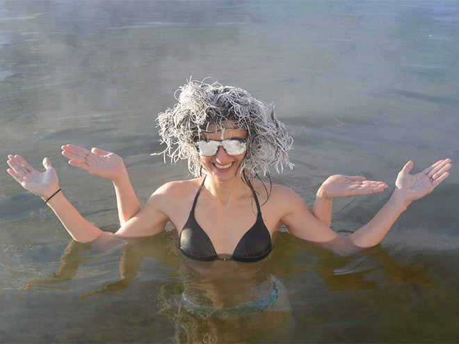 Funny Photos From The Hair Freezing Contest of Takhini Hot Springs