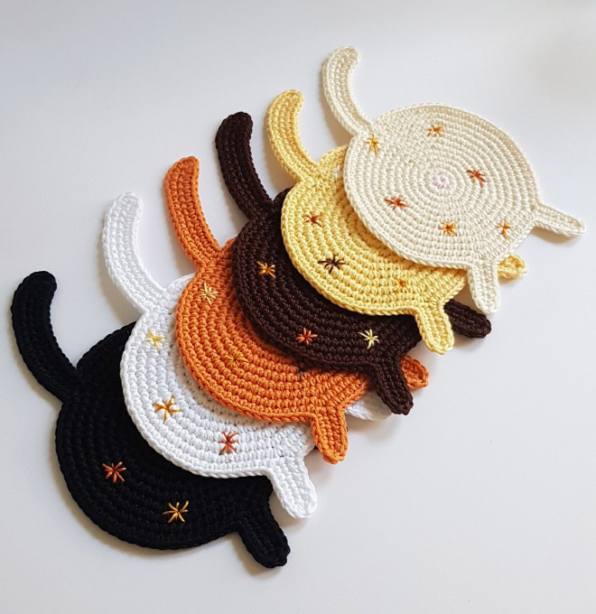 Latest Etsy Trend: Crocheted Cat Butt Coasters