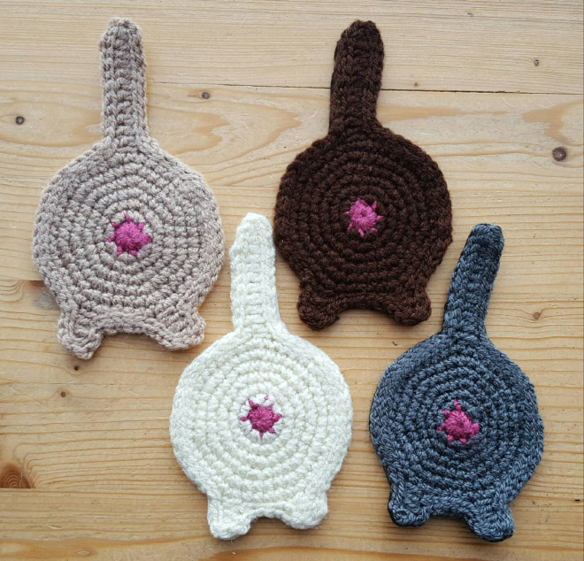 Latest Etsy Trend: Crocheted Cat Butt Coasters