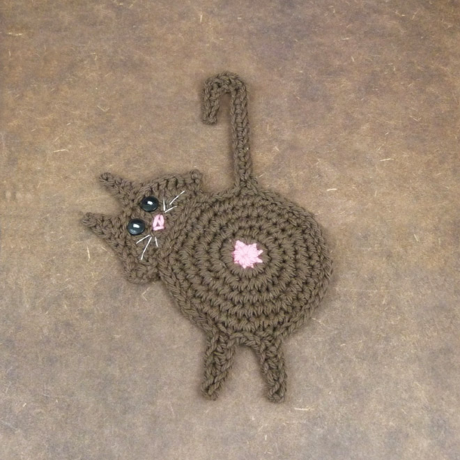 Latest Etsy Trend: Crocheted Cat Butt Coasters