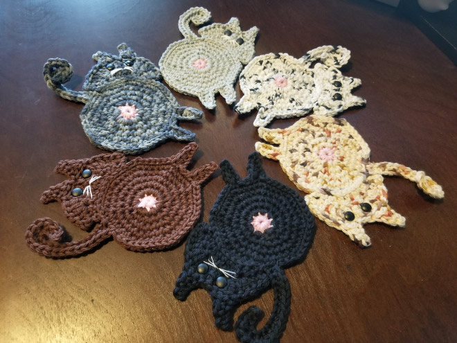 Latest Etsy Trend: Crocheted Cat Butt Coasters