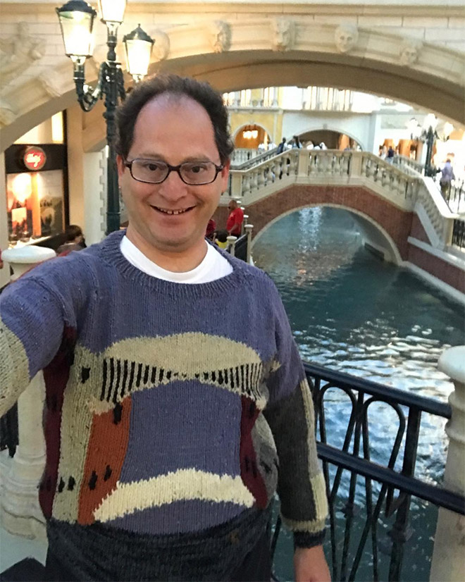 Meet Sam Barsky: He Makes Matching Sweaters Of Places He Visits