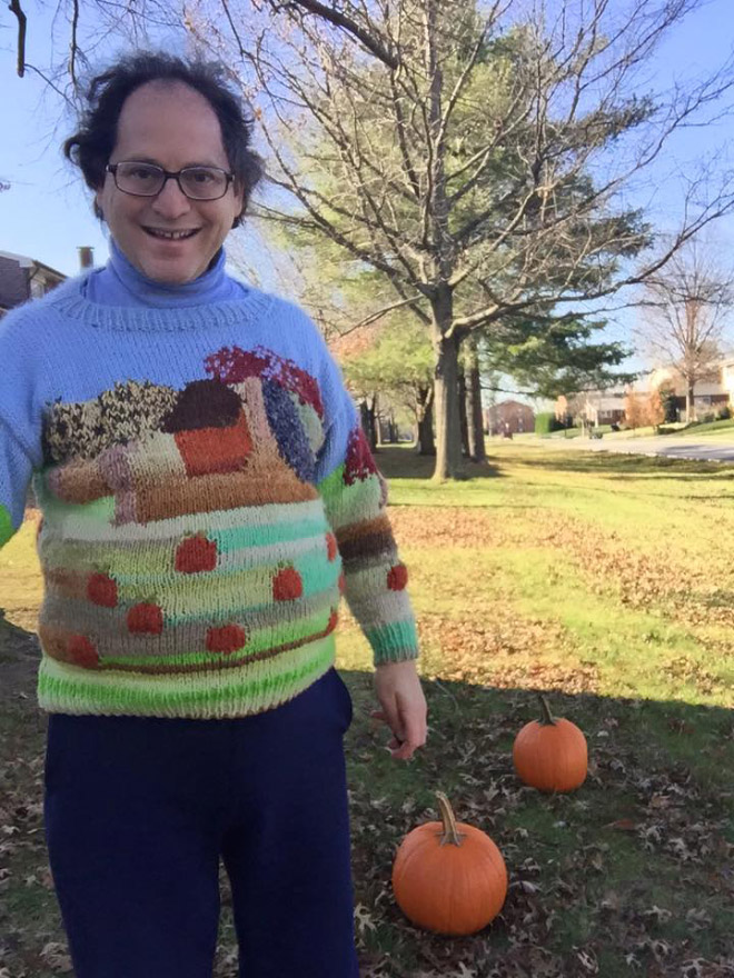 Meet Sam Barsky: He Makes Matching Sweaters Of Places He Visits