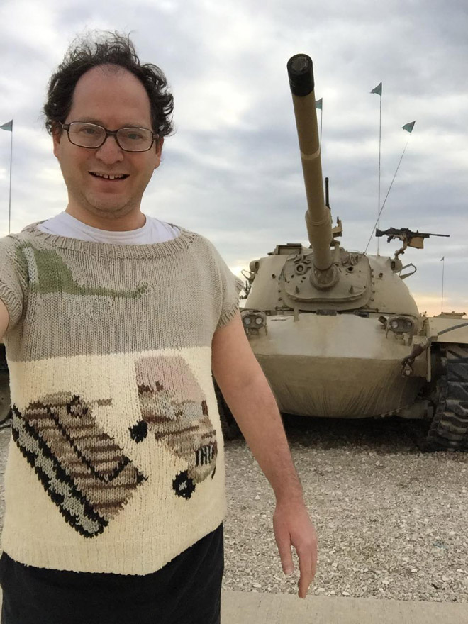Meet Sam Barsky: He Makes Matching Sweaters Of Places He Visits
