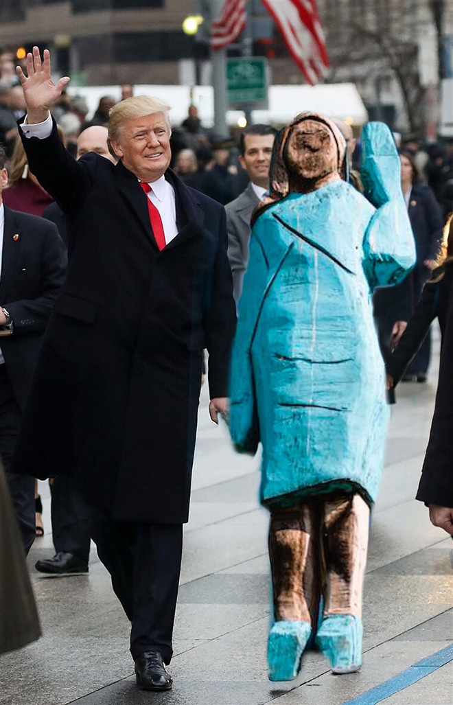 Melania Trump Wooden Statue Unveiled Close To Her Hometown In Slovenia