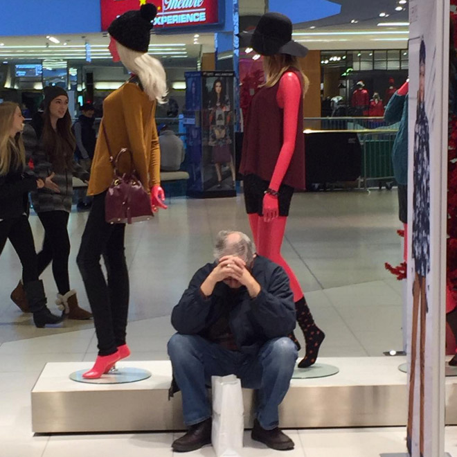 Miserable Husbands Trapped In The Shopping Hell
