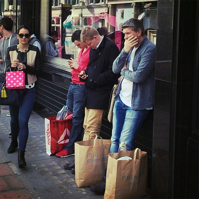 Miserable Husbands Trapped In The Shopping Hell