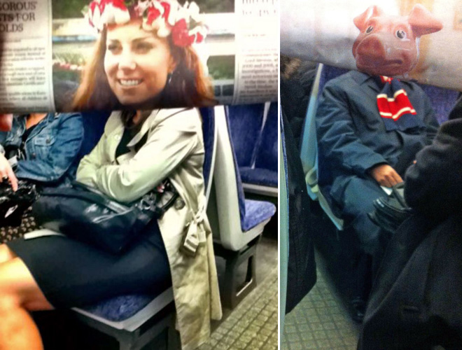 Newspaper Photobombs