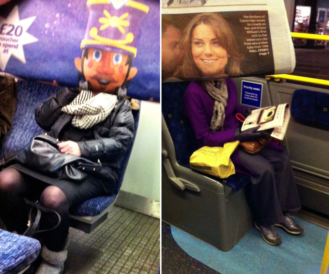Newspaper Photobombs