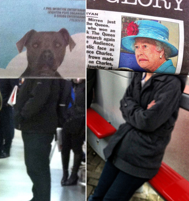 Newspaper Photobombs
