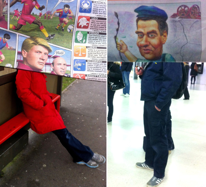 Newspaper Photobombs