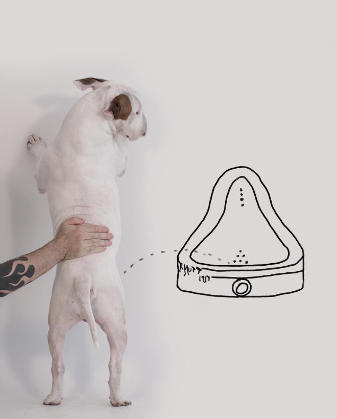 Owner Creates Brilliant Illustrations With His Bull Terrier
