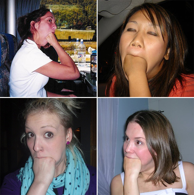 People Trying To Put Whole Fist Into Their Own Mouth